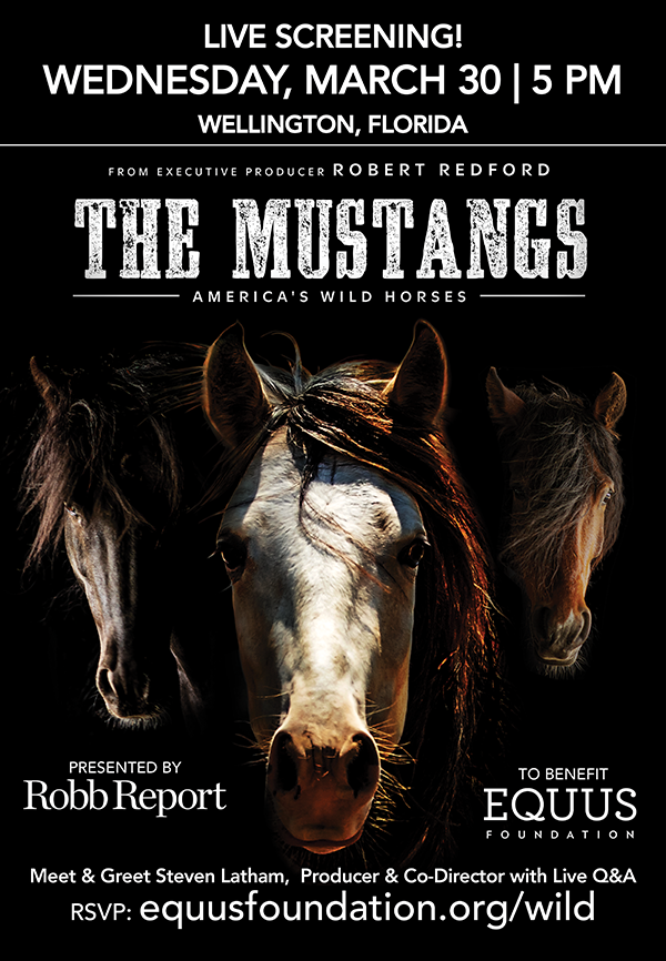 EXCLUSIVE LIVE SCREENING! The Mustangs - America's Wild Horses! March 30 in Wellington 