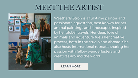 Art in Motion Announcing Art in Motion Featuring Weatherly Stroh at Old Salem Farm
