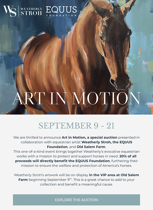 Art in Motion Announcing Art in Motion Featuring Weatherly Stroh at Old Salem Farm
