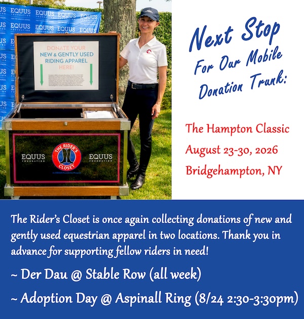 Next Stop for the Rider’s Closet – Hampton Classic!